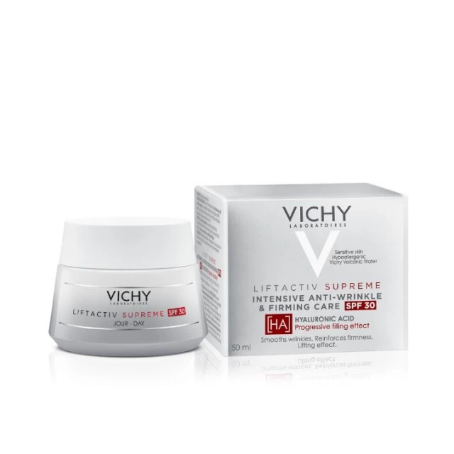 VICHY LIFTACTIV SUPREME INTENZIVNA DNEVNA NEGA ZA KOREKCIJU BORA I ČVRSTINE KOŽE UZ SPF 30 I HIJALURONSKU KISELINU 50ML