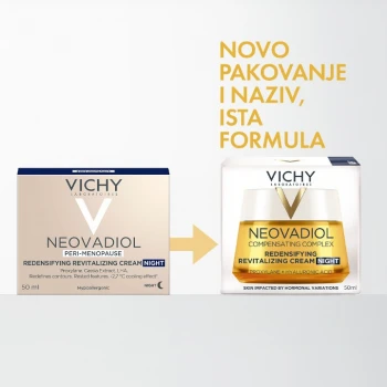 VICHY NEOVADIOL PERIMENOPAUZA NOĆNA NEGA ZA GUSTINU I PUNOĆU KOŽE U PERIMENOPAUZI S LHA KISELINOM 50ML	