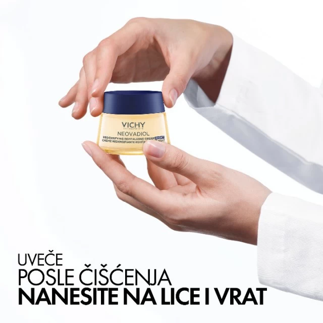 VICHY NEOVADIOL PERIMENOPAUZA NOĆNA NEGA ZA GUSTINU I PUNOĆU KOŽE U PERIMENOPAUZI S LHA KISELINOM 50ML