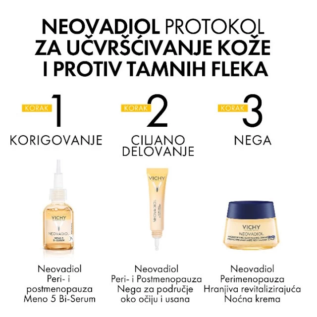 VICHY NEOVADIOL PERIMENOPAUZA NOĆNA NEGA ZA GUSTINU I PUNOĆU KOŽE U PERIMENOPAUZI S LHA KISELINOM 50ML