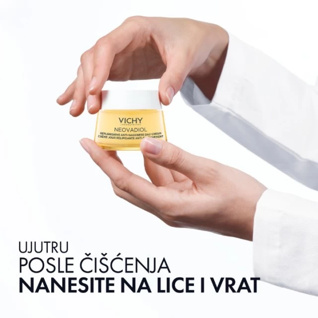 VICHY NEOVADIOL POSTMENOPAUZA HRANJIVA DNEVNA NEGA ZA ČVRSTINU KOŽE I NADOKNADU GUBITKA LIPIDA U POSTMENOPAUZI, VRLO SUVA ZRELA KOŽA 50ML
