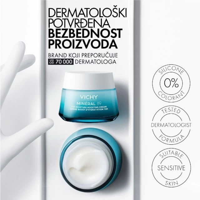 VICHY MINERAL 89 LIGHT KREMA ZA INTENZIVNU HIDRATACIJU TOKOM 72 SATA 50 ML
