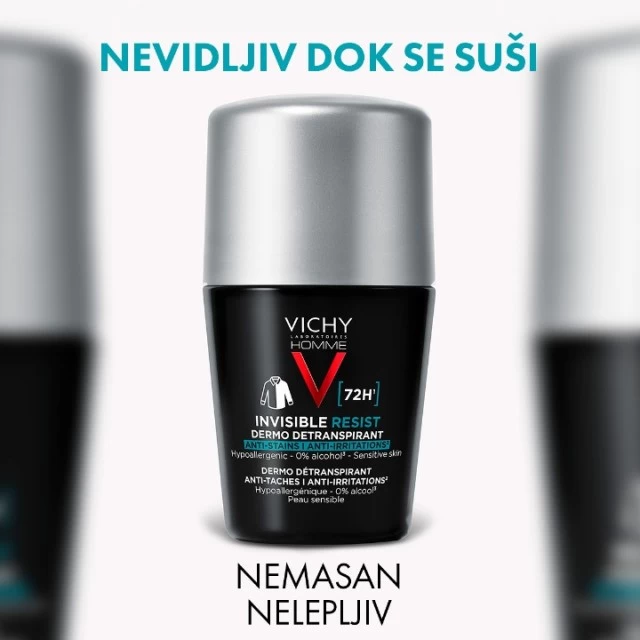 VICHY HOMME DEODORANT ROLL-ON ZA ZAŠTITU OD ZNOJENJA DO 72H 50ML