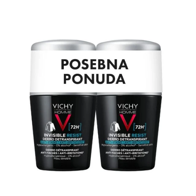 VICHY HOMME DEO ROLL-ON 72H PROMO 2X50ML