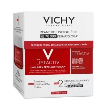 VICHY WINTER PROMO LIFTACTIV COLLAGEN SPECIALIST DNEVNA KREMA 50ML + VICHY LIFTACTIV COLLAGEN SPECIALIST NEGA ZA PODRUČJE OKO OČIJU 15 ML VICHY WINTER PROMO LIFTACTIV COLLAGEN SPECIALIST DNEVNA KREMA 50ML + VICHY LIFTACTIV COLLAGEN SPECIALIST NEGA ZA PODRUČJE OKO OČIJU 15 ML