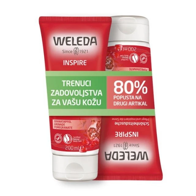 WELEDA PROMO 80% GEL ZA TUŠIRANJE NAR 2x200ML