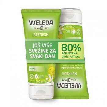 WELEDA PROMO 80% GEL  ZA TUŠIRANJE CITRUS 2x200ML