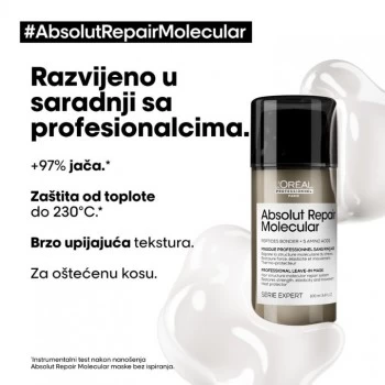 LOREAL PROFESSIONNEL SERIE EXPERT ABSOLUT REPAIR MOLECULAR MASKA ZA KOSU BEZ ISPIRANJA 100ML