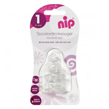 NIP CUCLA SA VENTILOM PROTIV GRČEVA SILIKON 0-6 ZA MLEKO 2 KOMADA