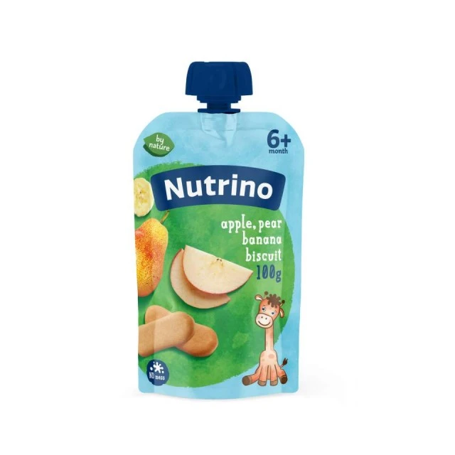 NUTRINO PIRE OD VOĆA JABUKA KRUŠKA BANANA I KEKS 100 G