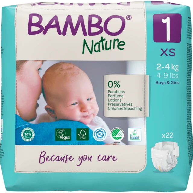 BAMBO NATURE ECO - FRIENDLY 1 PELENE A 22, 2 - 4 kg