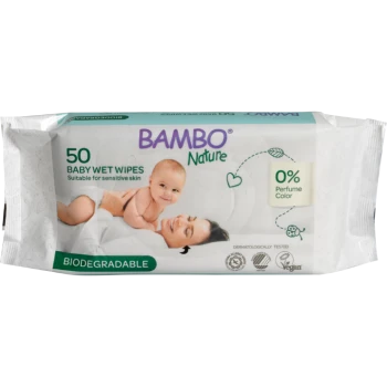 BAMBO NATURE VLAŽNE MARAMICE PLASTIC FREE 17 x 20 cm, A 50