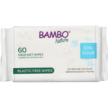BAMBO NATURE AQUA 99% VODA PLASTIC FREE VLAŽNE MARAMICE, A 60