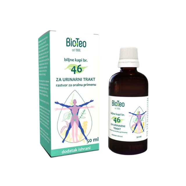 BIO-TEO BILJNE KAPI BROJ 46 ZA URINARNI TRAKT 50 ML