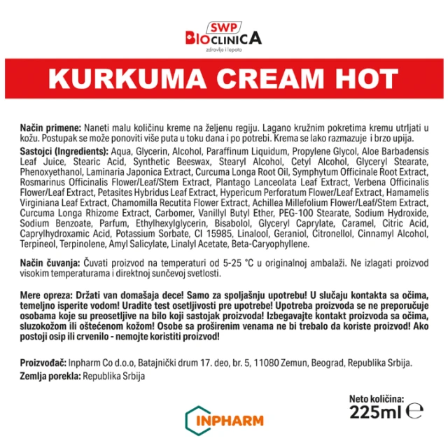 KURKUMA CREAM HOT 225ML