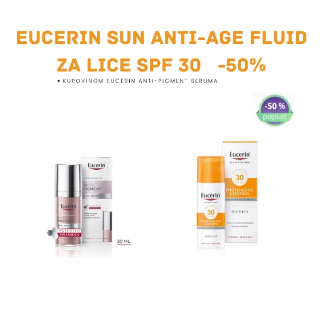 EUCERIN ANTI-PIGMENT SERUM 30 ML + EUCERIN SUN ANTI-AGE FLUID ZA LICE SPF 30 50 ML