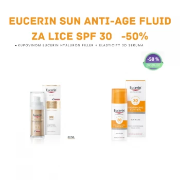 EUCERIN HYALURON FILLER + ELASTICITY 3D SERUM 30 ML + EUCERIN SUN ANTI-AGE FLUID ZA LICE SPF 30 50 ML