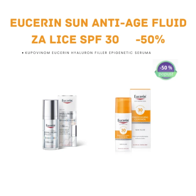 EUCERIN HYALURON FILLER EPIGENETIC SERUM 30 ML + EUCERIN SUN ANTI-AGE FLUID ZA LICE SPF 30 50 ML