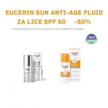 EUCERIN HYALURON FILLER EPIGENETIC SERUM 30 ML + EUCERIN SUN ANTI-AGE FLUID ZA LICE SPF 50 50 ML