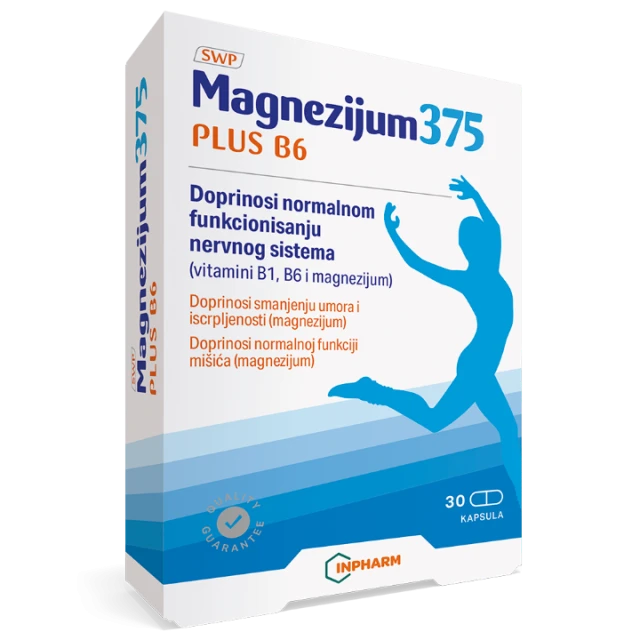 MAGNEZIJUM 375 PLUS B6 KAPSULE A 30
