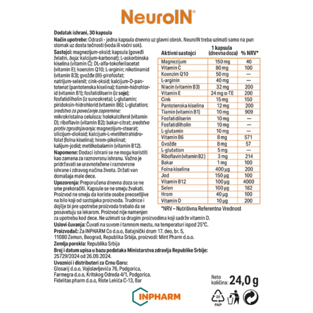 NEUROIN KAPSULE A30