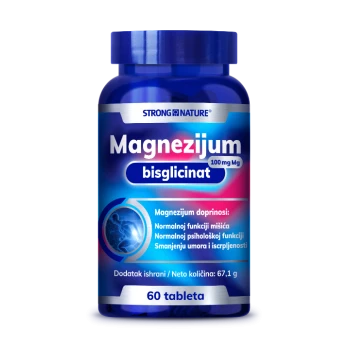 STRONG NATURE MAGNEZIJUM BISGLICINAT TABLETE 100 MG A60