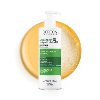 VICHY DERCOS ANTI-DANDRUFF ŠAMPON PROTIV PERUTI ZA NORMALNU DO MASNU KOSU 390ML