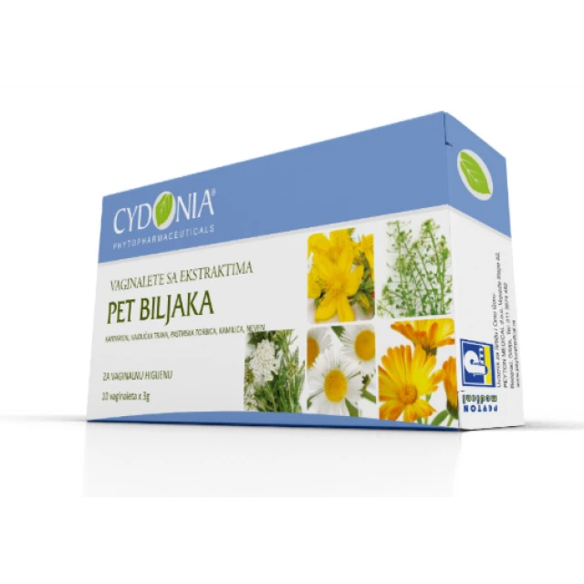 VAGITORIJE SA EKSTRAKTIMA PET BILJAKA 10X3G